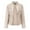 Khaki, variant on Brown Loose Casual Jacket, Polyester Warm Winter Outwear Coats, Winter Warm Women Short Coat Leather Jacket Zipper Tops Overcoat Outwear, L