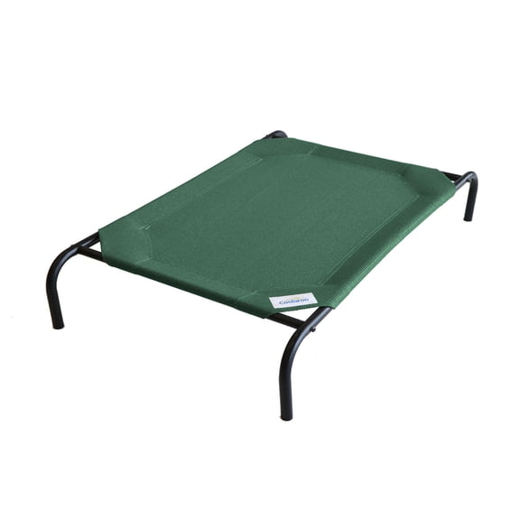 The Original Coolaroo Elevated Pet Dog Bed, Indoor & Outdoor Use, Durable, Cooling, Brunswick Green, Large, 51" L x 31.50" W x 8" H