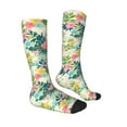 thumbnail image 3 of Balery Tropical Flowers Fun Novelty Socks Men'S Women'S Crew Socks Funny Crazy Novelty Socks Quirky And Cool Socks, 3 of 9