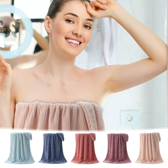 Xuniizn Bath Towel and Wash Cloths Set: 1xBath Towel, 100%Polyester, Highly Absorbent & Fade Resistant