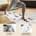 thumbnail image 4 of White Cow Moo Pattern Hot Yoga Mat Towel Non Slip for Hot Yoga - Quick-Drying Yoga Mat Cover with 4 Corner Pockets with Travel Bag - Hot Yoga Towel Non Slip Grip Moisture Wicking Sweat 70"x26", 4 of 6