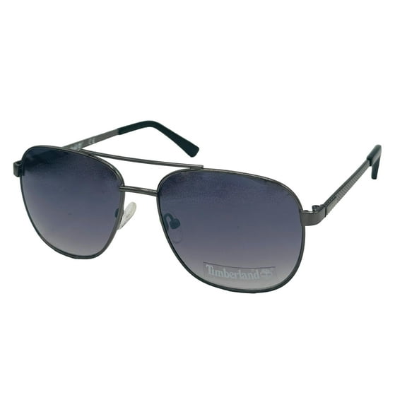 Timberland Gunmetal Metal Men's Aviator Sunglasses, Smoke Gradient Lens