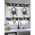 thumbnail image 3 of Sheer Curtains 45 Inches Long, Coastal Crab Light Filtering Window Curtains for Living Room/Bedroom, Nautical Ocean Beach Fish Starfish Rod Pocket Voile Sheer Curtain Drapes, 52"W x 45"L, 2 Panels, 3 of 8