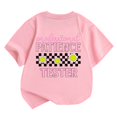 thumbnail image 4 of 2025 T-Shirts à Manches Courtes pour Garçons et Filles Imprimés Été Décontractés Col Rond Hauts Rose, 4 of 5