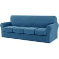 thumbnail image 1 of 2024 Sofa Cover with Separate Cushion Slipcover Stretch Checks (Sofa  Wine), 1 of 7