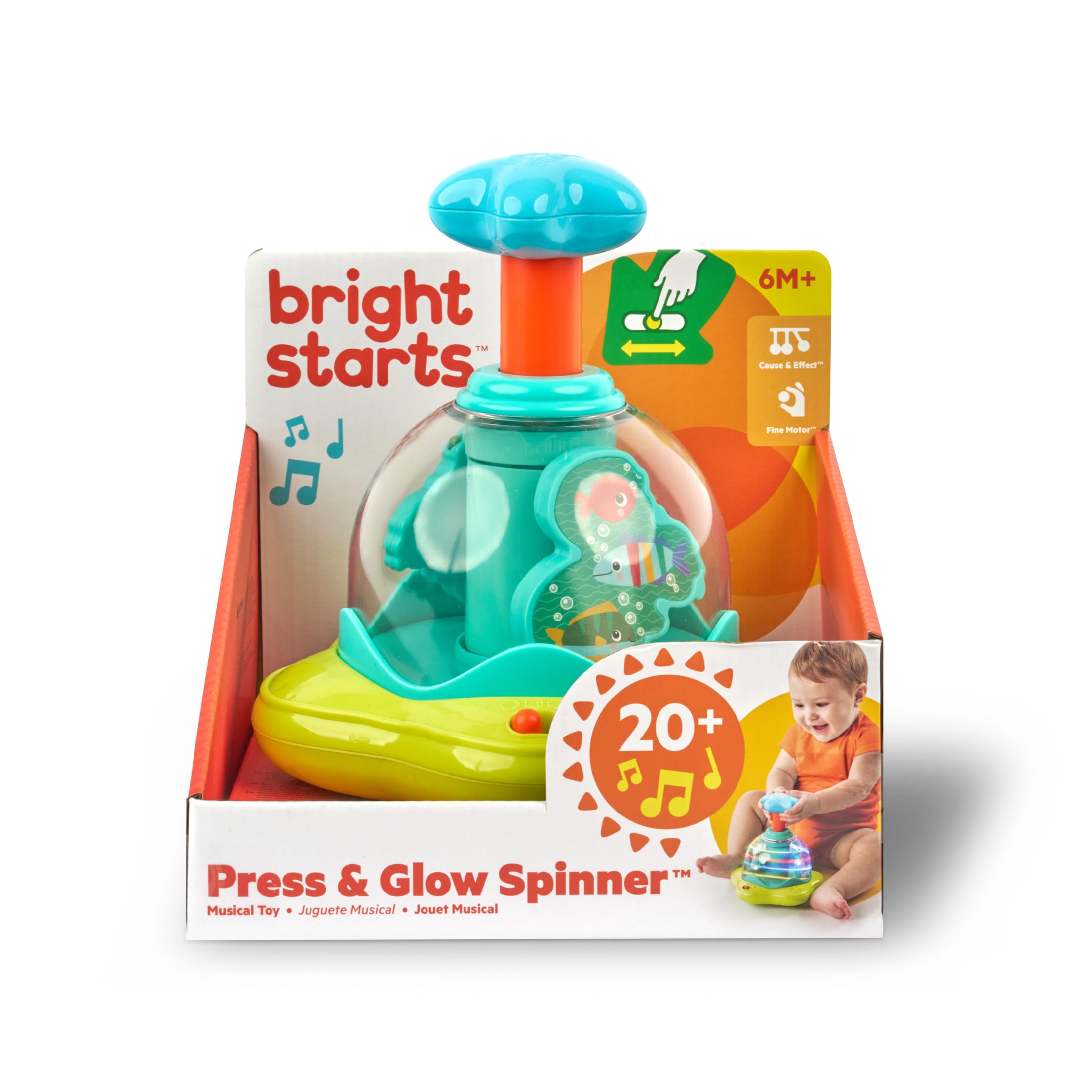 Bright Starts Press & Glow Spinner Baby Activity Toy photo 4