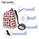 thumbnail image 3 of Fotbe Red and black argyle Mochila de Lona con Estampado, Mochila Duradera, Mochila Versátil de Alta Calidad, Mochila Compacta Vintage-Medium, 3 of 5