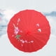 thumbnail image 4 of Paraguas de papel engrasado, sombrilla artesanal china resistente a la lluvia para pintar. Rojo, 4 of 6