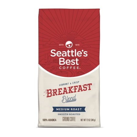 Seattle's Best Coffee Arabica Beans Breakfast Blend, Medium Roast, Ground Coffee, 12 oz