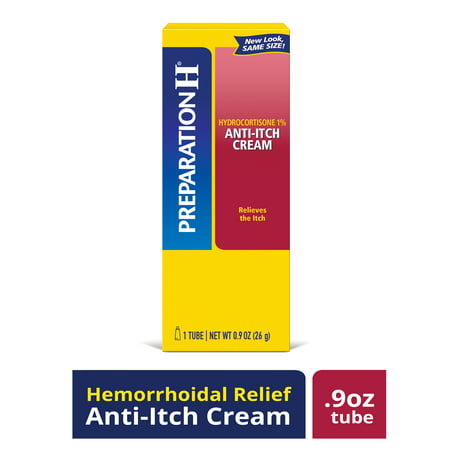 Preparation H Anti-Itch Treatment Cream with Hydrocortisone 1%, Maximum Strength Relief, Tube (0.9