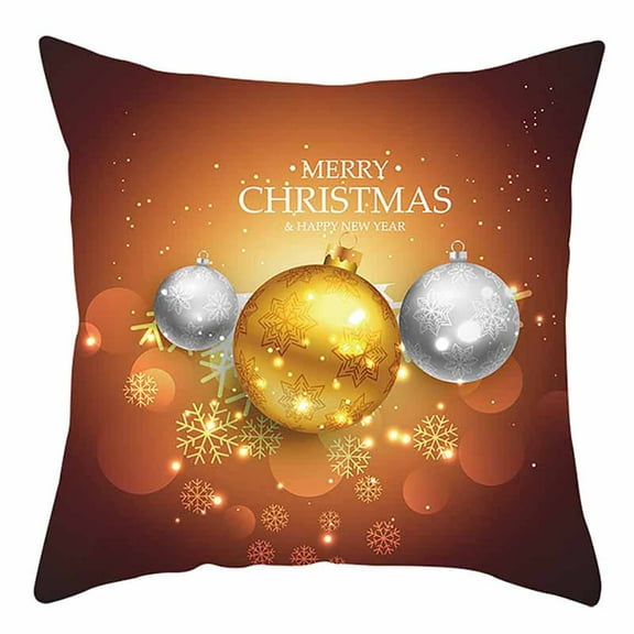 VerPetridure Christmas Peach Skin Pillow Cover Pillow Cover Decor Sofa Cushion Cover Christmas Cotton Linen Throw Pillow Case Cushion Cover Home Sofa Decor