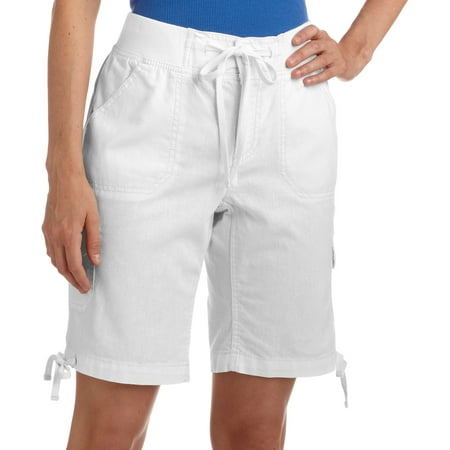 Faded Glory - Women's Linen Bermuda Shorts - Walmart.com