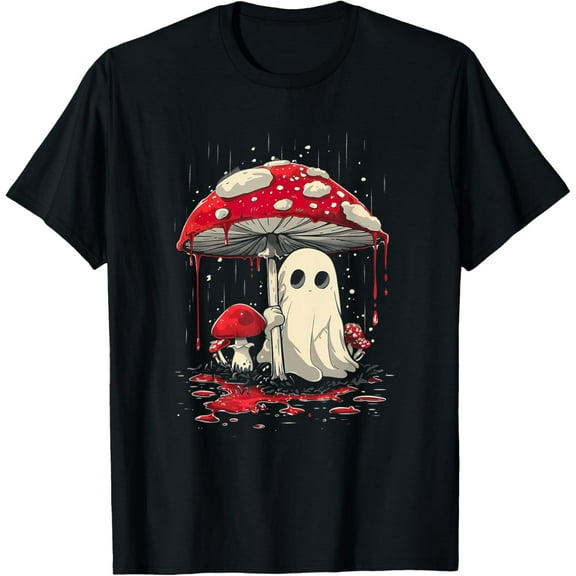 Cottagecore Halloween Shirt Ghost Mushroom Spooky T-Shirt