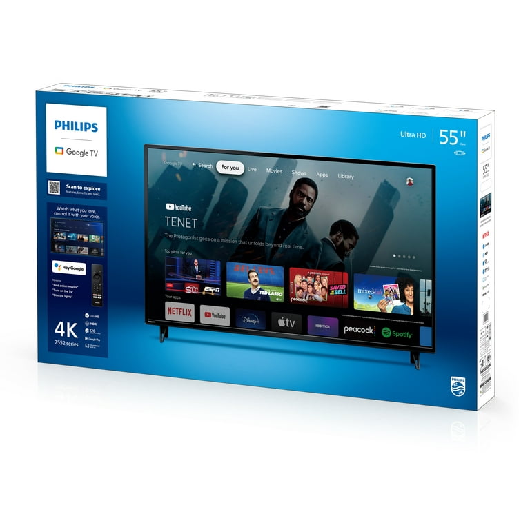 Philips 55 Class 4K Ultra HD (2160p) Google Smart LED TV (55PUL7552/F7)  (New)
