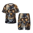 thumbnail image 1 of Balery Fiery Skull Trio Conjunto de Pijama Infantil de Manga Corta con Estampado – Ropa de Dormir de Algodón Suave-X-Large, 1 of 6