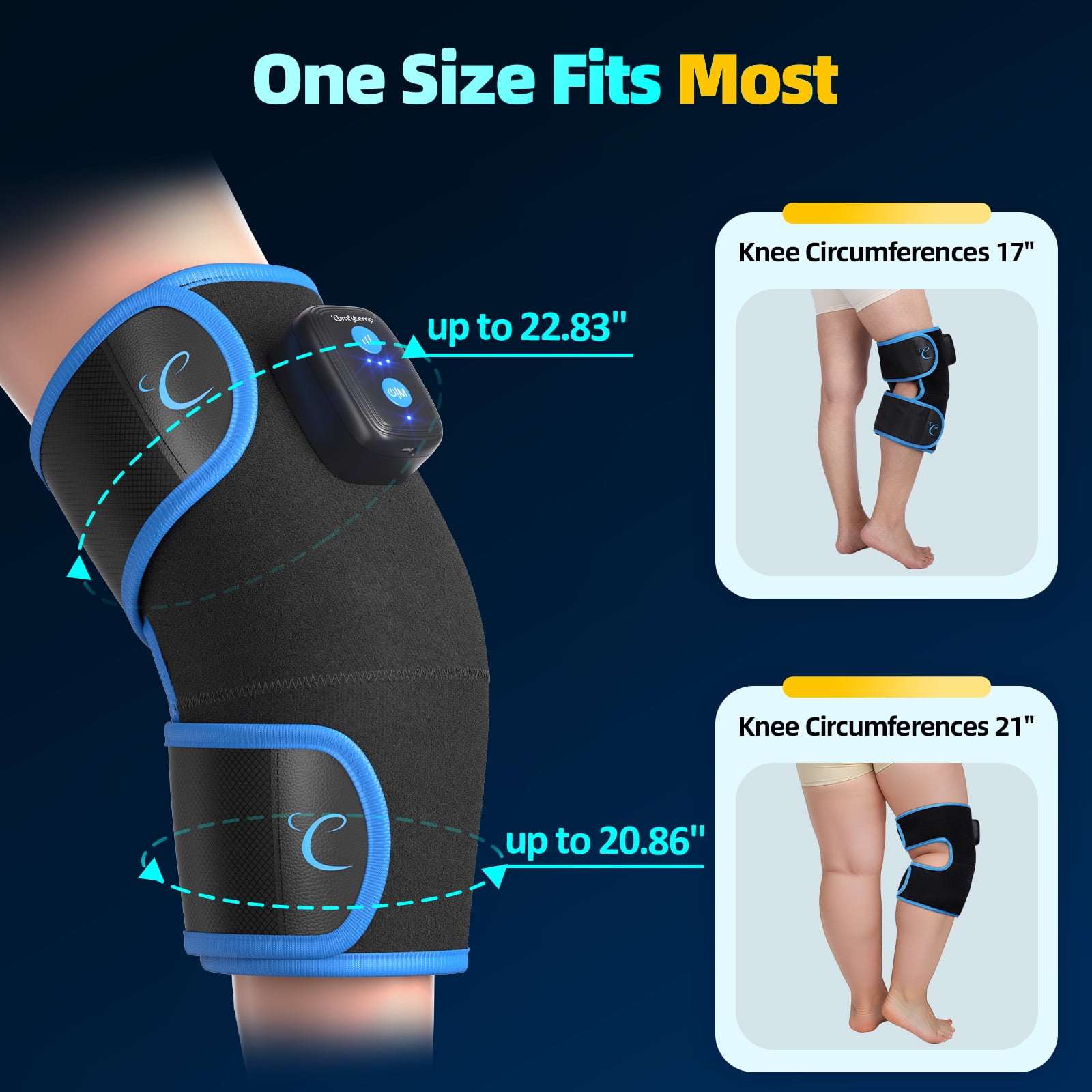 Comfytemp Upgrade Compression Ice Pack for Knee Pain Relief, Reusable Hot & Cold Therapy for Sprains, Recovery, Inflammation, Swelling