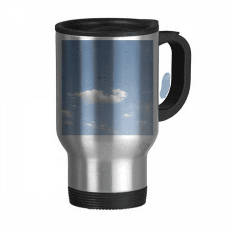

Cloud Air Plane Art Deco Fashion Travel Mug Flip Lid Stainless Steel Cup Car Tumbler Thermos