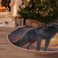 thumbnail image 5 of Rateoe Moonlit Night Sky Wolf Pattern Christmas Tree Skirt with Ties , Christmas Tree Decorations, Farmhouse Christmas Decor Xmas Holiday Decorations-30", 5 of 6