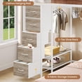 thumbnail image 4 of Torveric Bunk Bed Twin Over Twin with Storage Hall Tree and LED Shelves & Drawers Full-length Guardrail & Ladder White Maximize Space Saving Small Bedroom Furniture, 4 of 13