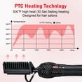 thumbnail image 3 of CMYS Diamond Hot Comb High Temperature 200-500°F Electric Hot Comb for Lace Front Wigs LCD Digital Screen 60 Min Auto-Off, 3 of 9