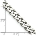 thumbnail image 2 of Sterling Silver Antiqued 7mm Curb Chain (16 X 7) Made In Italy qcb180a-16, 2 of 5