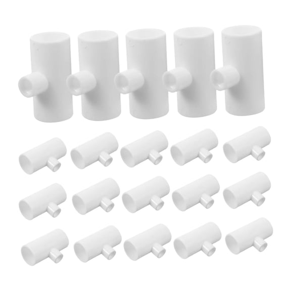 Vaveren 20 Pieces Chicken Waterer PVC Tee Fittings Sturdy Poultry Waterer