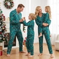 thumbnail image 2 of Christmas Family Matching Pajamas Set Snowflake and String Lights Print Long Sleeves Shirt and Pant, 2 of 10