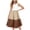 Coffee, variant on Little Girls Casual Sleeveless Dresses Summer Swing Twirly Sundress Kids 3D Cute Sun Dress 4-8T Light Purple,Size 6-7 Years