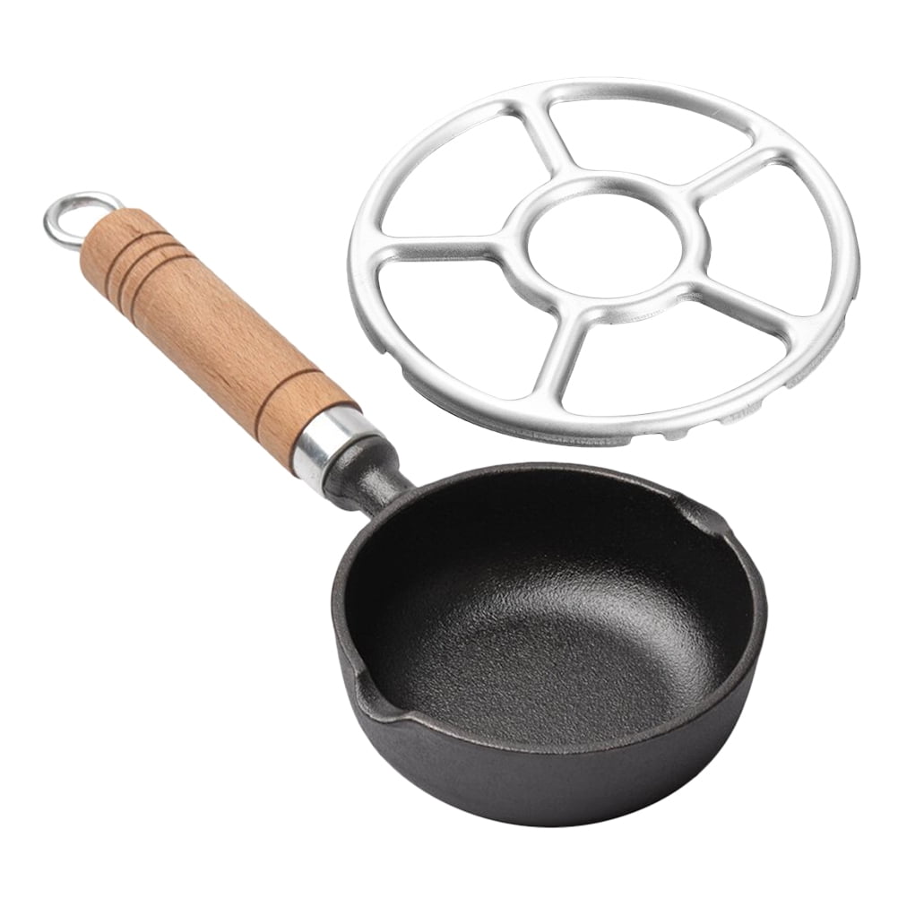 MLINS Small Pot with Wood Handle Egg Cooking Pancake Mold Butter Melting