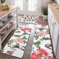 thumbnail image 2 of Pioneer Flower Floral Print Pattern Kitchen Rugs Sets Of 3,Kitchen Runner Rugs Non Skid Washable,Decorative Kitchen Floor Mats for Kitchen,Sink,Laundry,17"x30"+ 17"x47" + 17"x59", 2 of 6