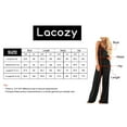 thumbnail image 5 of Lacozy Womens V Neck Loose Sleeveless Spaghetti Strap Wide Leg Pants Jumpsuit Rompers, 5 of 5