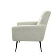 thumbnail image 3 of Accent Chair, Linen Fabric Upholstered Leisure Chair Armchair with High Back and Metal Legs, Comfy Single Sofa Chair Reading Chair TV Chair for Living Room Bedroom Office and Small Space, Beige, 3 of 7