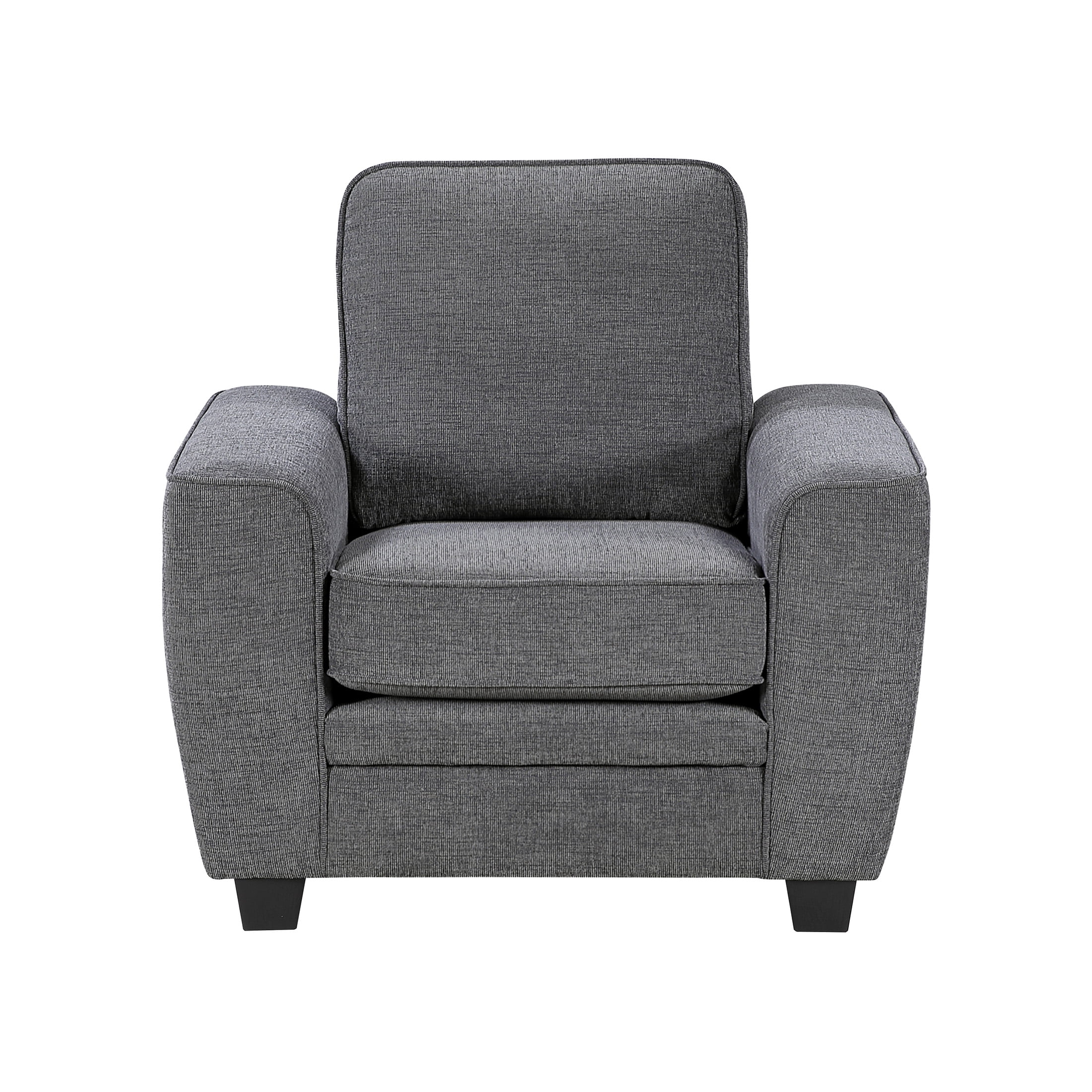 OakvillePark Harpshire Contemporary Chenille Living Room Chair, Dark Gray