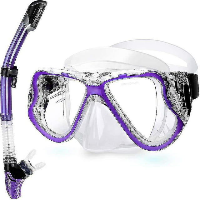Snorkel Set,anti-fog Scuba Diving Mask,panoramic Wide View Diving Goggle,easy Breathin