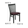 thumbnail image 5 of Flash Furniture HERCULES Series Black School House Back Metal Restaurant Chair - Burgundy Vinyl Seat, 5 of 11