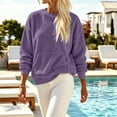 thumbnail image 5 of Axdhxbd Womens Sherpa Sweatshirts with Pocket Crew Neck Sweatshirt Loose Fit Long Sleeve Pullover Tops Warm Winter Fleece Sweatshirt for Daily Vacation S-2XL, 5 of 8