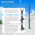 thumbnail image 7 of 5 Ft String Light Poles 4 Pack, String Light Poles for Outside with Fixing Clips,Hanging Light Poles for Deck Fence Garden Backyard Wall Bistro,Metal Poles for Outdoor String Lights, 7 of 7