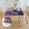 thumbnail image 2 of Blue Tablecloth, Landscape Printed Tablecloth Picture Table Cloth Fitted Washable Patio Table Cover for Event Wedding Banquet Parties,, 2 of 8