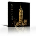 thumbnail image 1 of New York on Black - Contemporary Fine Art Giclee on Canvas Gallery Wrap - wall décor - Art painting - 29 x 36 Inch - Ready to Hang, 1 of 2