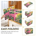 thumbnail image 3 of Iauyy Large Storage Box with Lid - Foldable Home Storage Bins for Clothes Toy Holiday Decor, Bright Leopard (42*32*30cm), 3 of 6