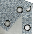 thumbnail image 3 of Ambesonne Damask Grommet Curtain Single Panel, Symmetrical Old Flowers, 50"x60", Slate Blue Ivory, 3 of 5