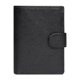 thumbnail image 1 of Cartera de cuero para hombre, de cuero artesanal y elegante con tapa negro Zulema Billetera para hombre, 1 of 7