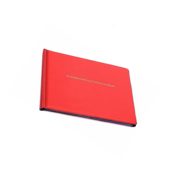 Colección de álbumes de monedas Methold 240 unidades Cuadernos de escritura Cuadernos de bocetos Rojo