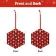 thumbnail image 2 of Sikiie Christmas Red Balls Acrylic Christmas Ornament Pendant Christmas Ornaments Hanging Ornament for Christmas Winter New Year Party -Hexagon, 2 of 7