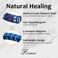 thumbnail image 3 of Mens Magnetic Bracelet Titanium Steel Magnetic Bracelet with Double Row 4 Elements Magnets,Father's Day Gifts, 3 of 9