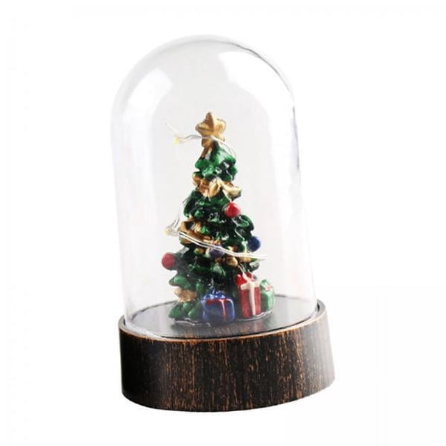 2 Cúpulas Navideñas Con Luz Nocturna LED, Lámpara De Escritorio Para Sala De Estar Navideña, árbol De Navidad
