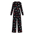thumbnail image 6 of Joyspun Women's Cozy Lounge Collection Hacci Long Sleeve Top and Pants Pajama Set, 2-Piece, Sizes XS-3X, 6 of 6