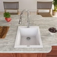 thumbnail image 4 of ALFI brand AB1720DI-W White 17" Drop-In Rectangular Granite Composite Kitchen Prep Sink, 4 of 11