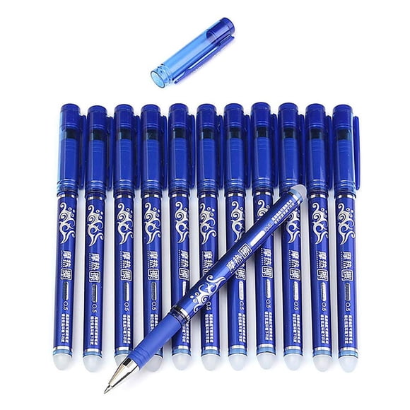 12pcs 0.5mm Erasable Gel Ink Pens Smooth Smooth Handwriting Pens 0.5mm Handwriting Pens Erasable Writing Pens School Stationery Supplies Black Color
