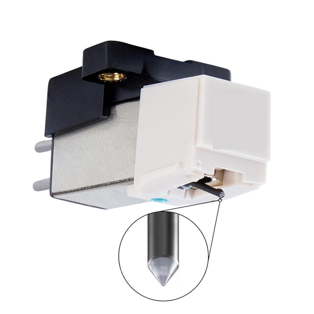 Dynamic Magnetic Cartridge Phonograph Special Semi-drill Cone Dynamic Magnetic Cartridge Black Film Record Player Needle ,Simple Setup